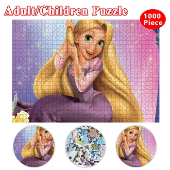 1000 Шт. Пазлы для взрослых Семейные Игры на Декомпрессию Disney Princess Rapunzel Jigsaw Puzzle Детские игрушки Украшение дома