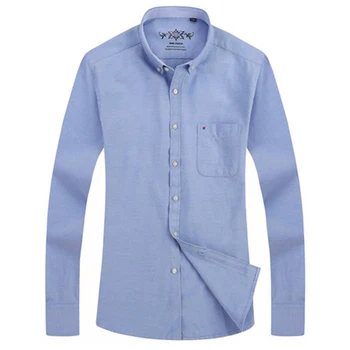 2023 Мужская офисная рубашка в оксфордскую клетку с длинным рукавом, Мужские топы в полоску, Повседневная рубашка, Мужские плотные рабочие Рубашки, Мужская одежда