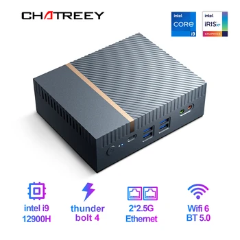 Chatreey IT12 Игровой Мини-ПК 12th Intel Core i7 1270P i9 12900 H Настольный Компьютер 4 * 4K @ 60hz Daul 2,5G Ethernet PCIe 4,0 Wifi 6