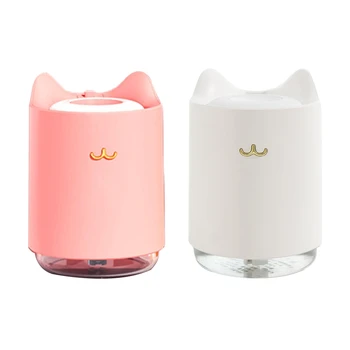 USB-увлажнитель воздуха Cute Cat Со светодиодной ночной лампой, диффузор эфирных масел с ароматами